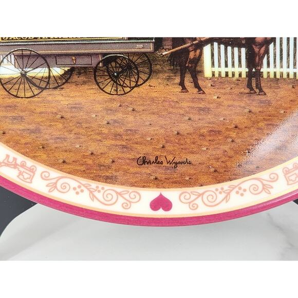 A Farewell Kiss Wall Decor Plate 1994 Porcelain 8" Hometown Memories Charles W - Picture 9 of 14